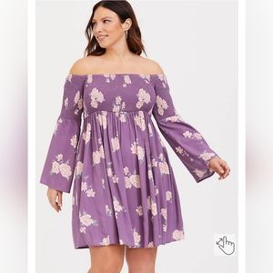 Torrid Dress lilac floral dress